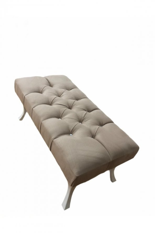 Ergüç Home Puf & Benç 45*90-Pls Ayak Silenebilir Kumaş Sütlü Kahve K1