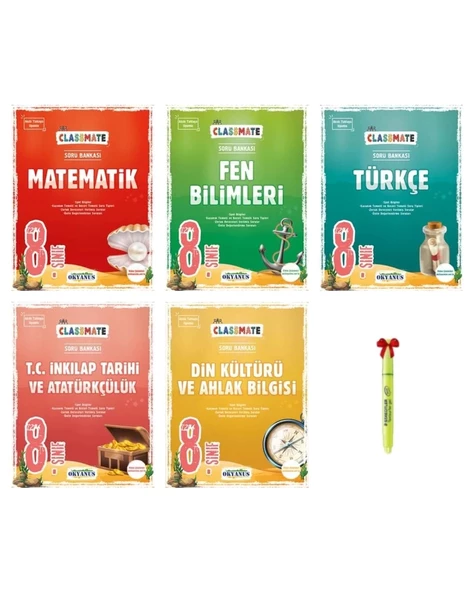 LGS 8.Sınıf Classmate Matematik Fen Bilimleri Türkçe İnkılap Din Soru Bankası