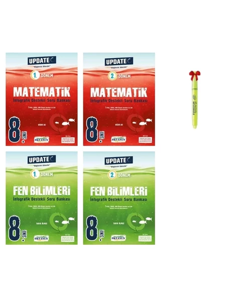 LGS 8.Sınıf Uptade 1 ve 2.Dönem Matematik Fen Soru Bankası