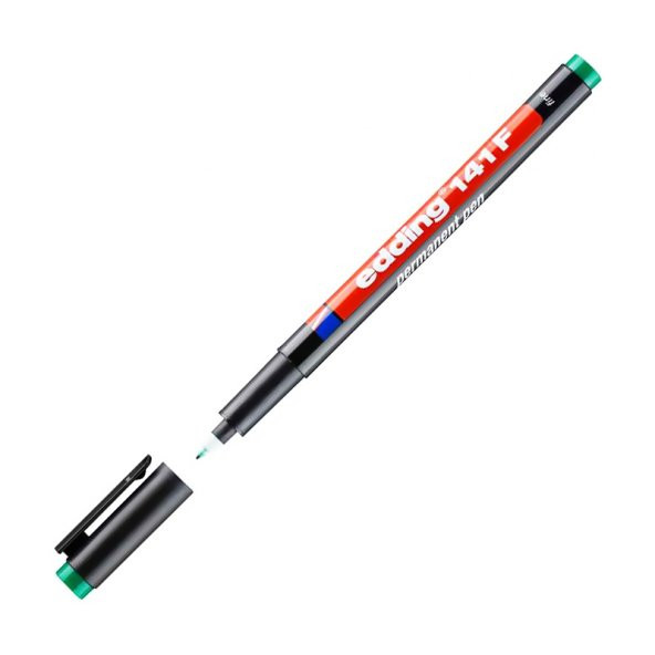 Edding Asetat Kalemi Permanent F Seri 0.6 MM Yeşil E-141F (10 adet)