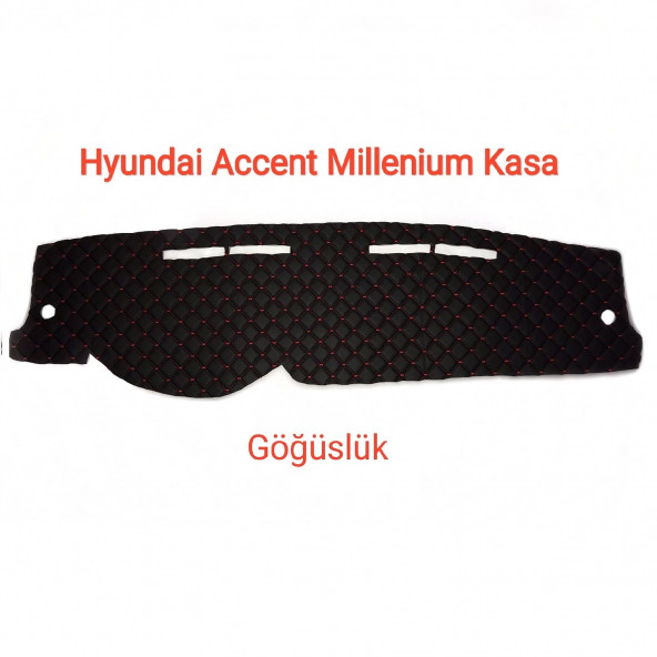 HYUNDAİ ACCENT MİLLENİUM KASA DERİ KAPİTONE TORPİDO KORUYUCU ÖRTÜ ürün görseli 1