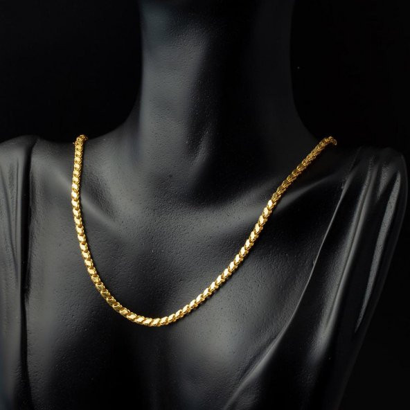 Pul 8 Ayar Altın Zincir - 50 cm - Resim 2