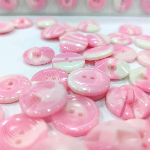 Bebe Düğmesi ( 6 Adet ) B25 Pembe
