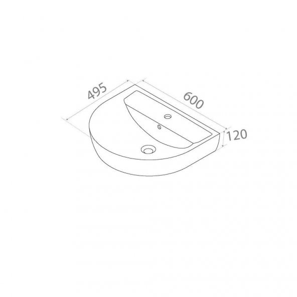 Turkuaz Bella Banyo Lavabo 50x60 cm - 2