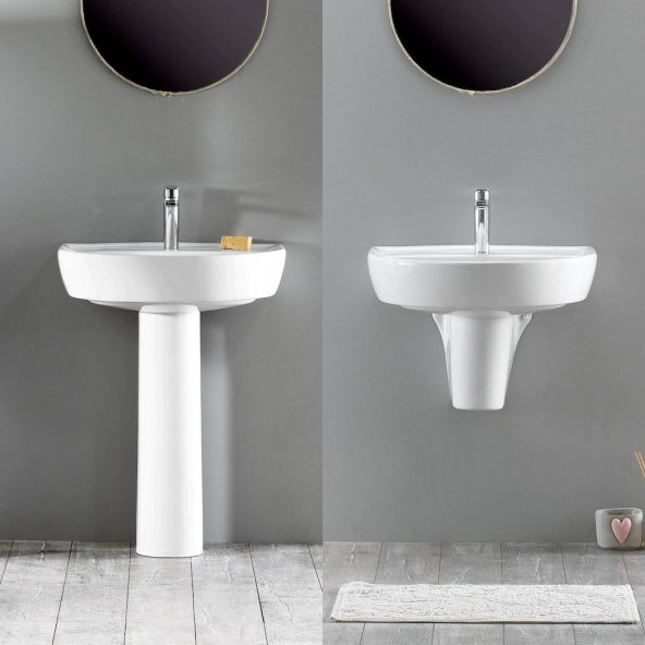 TURKUAZ Bella Lavabo 50x60 cm (Bella Uzun Ayaklı)