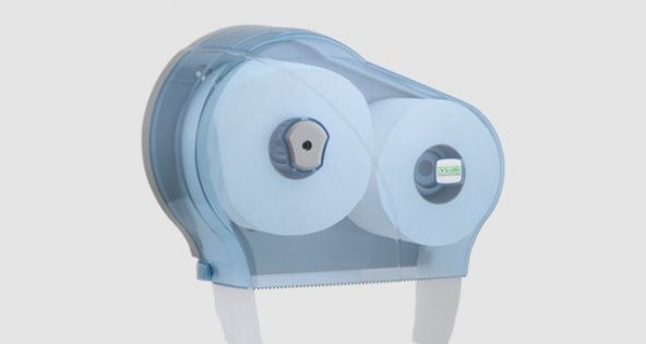 Vialli Dmj1t Double Mini Jumbo Tuvalet Kağıdı Dispenseri No-stop- Şeffaf - 2