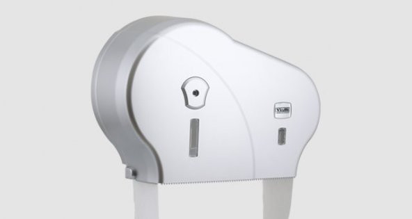 Vialli Dmj1m Double Mini Jumbo Tuvalet Kağıdı Dispenseri Metalik