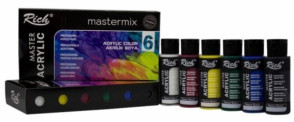 Rich Mastermix 6Lı Akrilik Boya Seti  6X60Cc