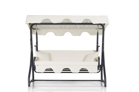 Erinöz Olea 3 Kişilik Bahçe Balkon Teras Salıncağı - Ekru - 3