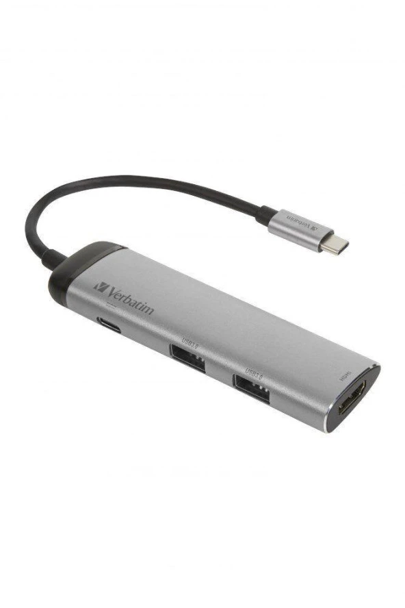 Verbatim 2in1 Typec Hub USBC + USB-A + HDMI Çoklayıcı Adaptör