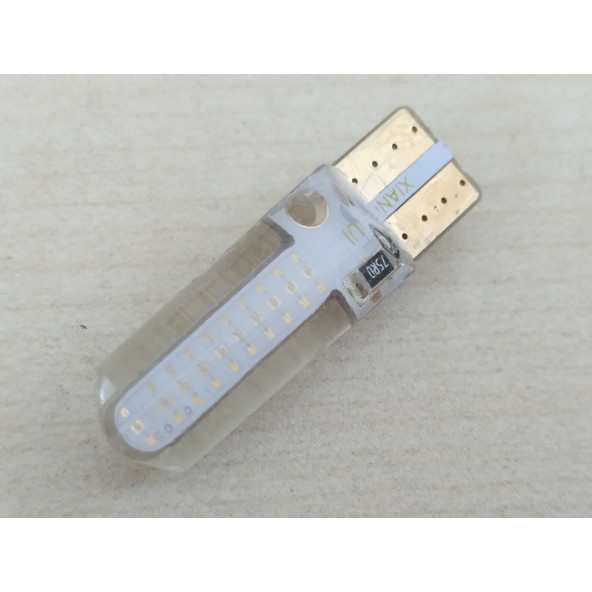 T10 DİPSİZ LED AMPUL (CANBUS SİLİKONLU) MAVİ 12V (2ADET FİYATI) T10 PARK, SİNYAL, PLAKA AMPULU - 2