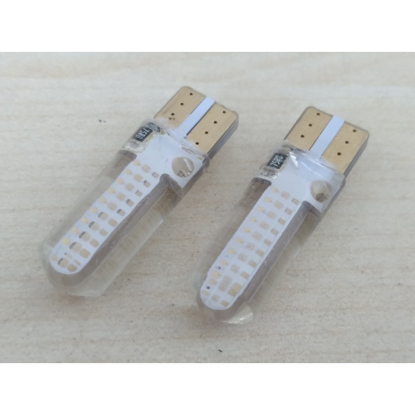 T10 DİPSİZ LED AMPUL (CANBUS SİLİKONLU) MAVİ 12V (2ADET FİYATI) T10 PARK, SİNYAL, PLAKA AMPULU - 4