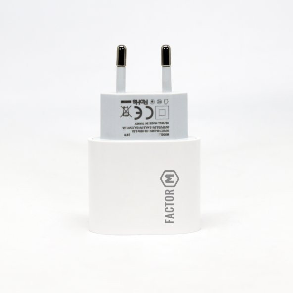 Factor M PD20W Quick Charger 20W­ Type-C to Type-C 2M Kablolu Şarj Set Beyaz - 2