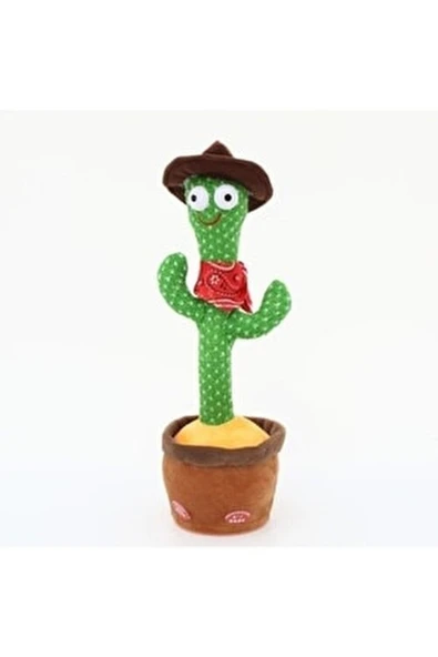 Dans Eden Kaktüs Şarjlı Konuşan Ses Tekrar Eden 120 Şarkılı Oyuncak Kaktüs Hoparlör - 2