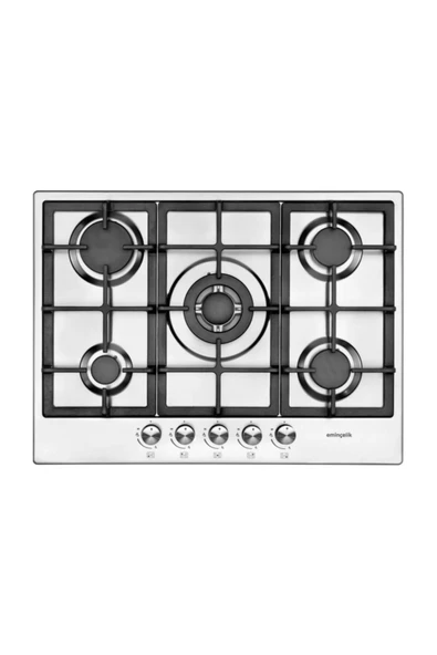 Eminçelik 22 380 70 cm Wok Gözlü Inox Ankastre Ocak - 2
