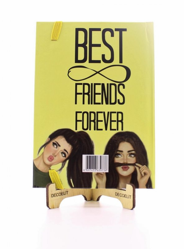 Lastikli Noktalı Sert Kapak Best Friend Defter - 2