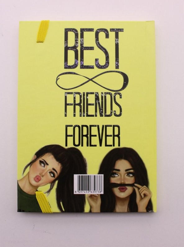 Lastikli Noktalı Sert Kapak Best Friend Defter - 5