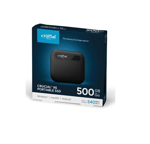 Crucial X6 500GB Taşınabilir SSD CT500X6SSD9