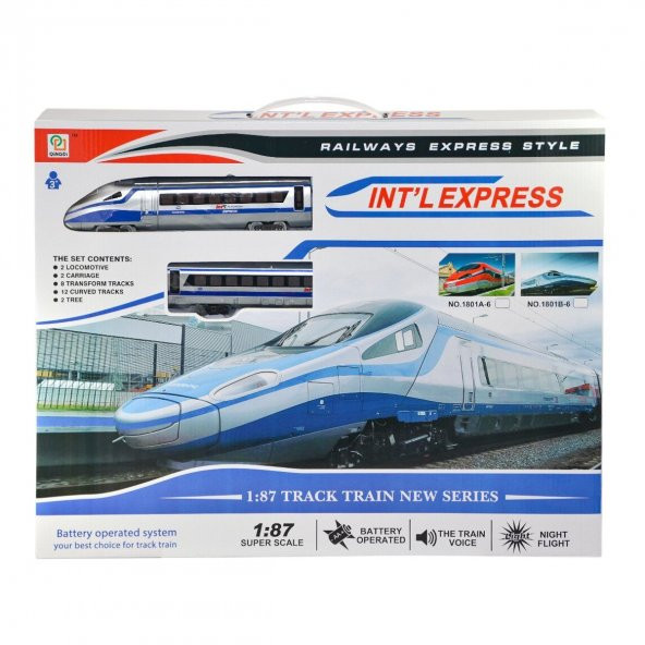 1801B-6 Sesli ve Işıklı Tren  Oyun Seti 26 Parça -Pasifik - 3