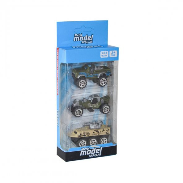 1018C Mega, Asker - 3lü Die Cast Araçlar 1:64 - 2