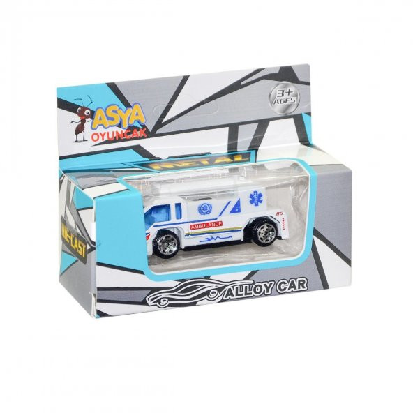 16188-1688-11F Metal Ambulans Araçları -Asya Oyuncak - 9