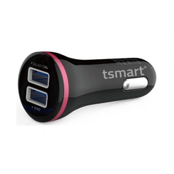 Tsmart iPhone Şarj Kablolu 2 USB iPhone 3,1A Araç Şarj Seti Beyaz TS-A24 - 2
