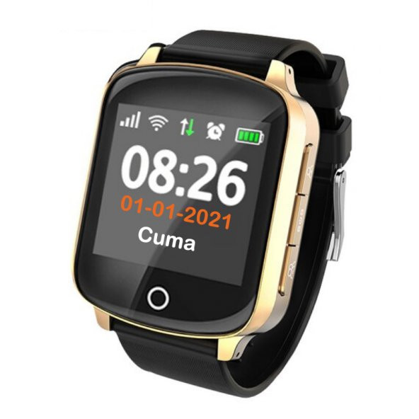 Tsmart Twatch Su Geçirmez Akıllı Yetişkin / Alzheimer GPS Saati Gold