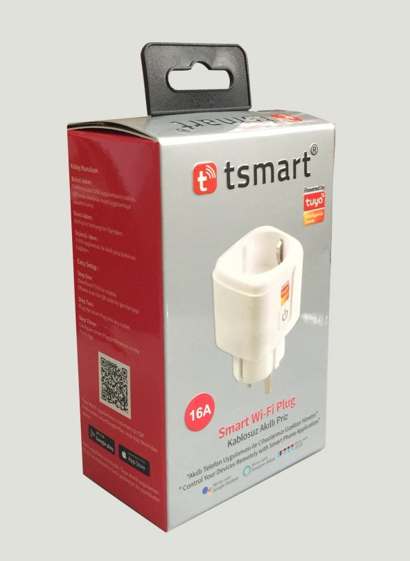 Tsmart Uzaktan yönetebilen Kablosuz Akıllı WIFI Priz 16A Tuya Destekli - 4