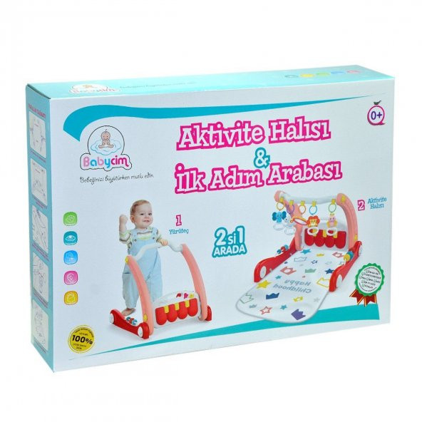 E0634 Aktivite Halısı&İlk Adım Arabası -Pembe ,Birlik - 3