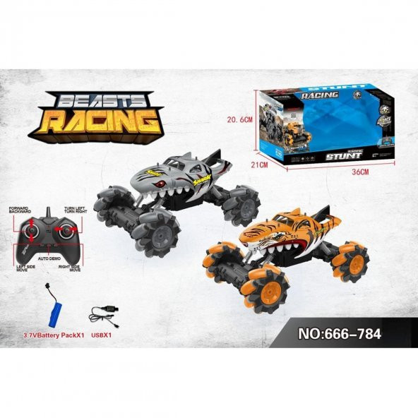 SYR-666-784 Kumandalı Şarjlı Köpek Balığı Stunt Car -Vardem - 2