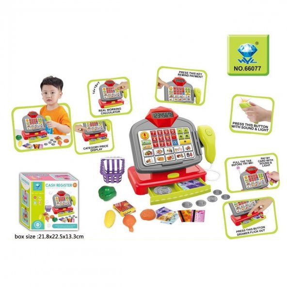 HUA-66075-66077 Işıklı ve Sesli Elektronik Yazarkasa -Vardem - 10