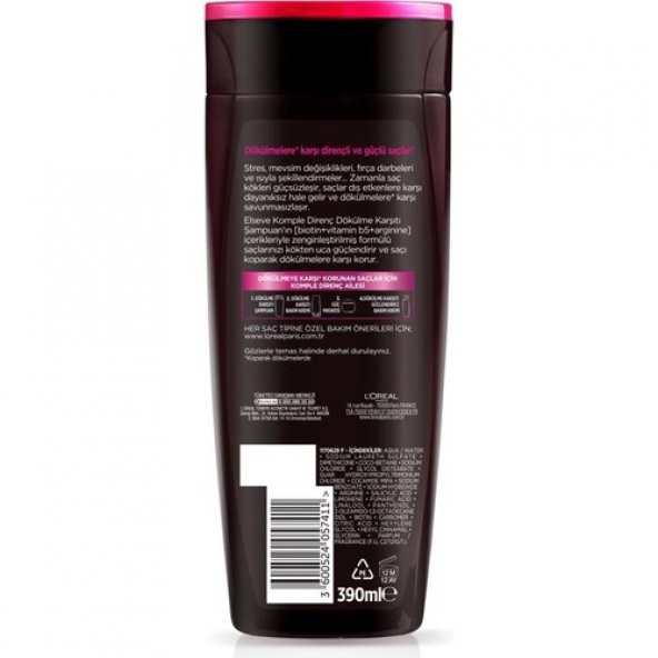 Loreal Paris Loréal Paris Elseve Komple Direnç Dökülme Karşıtı Şampuan 390 ml - 2