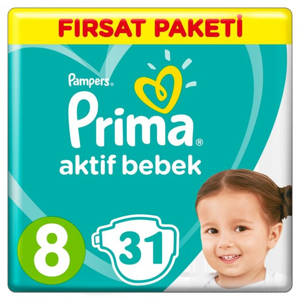 Prima Bebek Bezi Beden:8 (17+Kg) XXX Large 31 Adet Fırsat Pk
