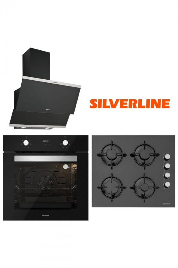 Silverline Siyah Cam Ankastre Set Bo6502b01 - Cs5349b01 - 3420 Classy