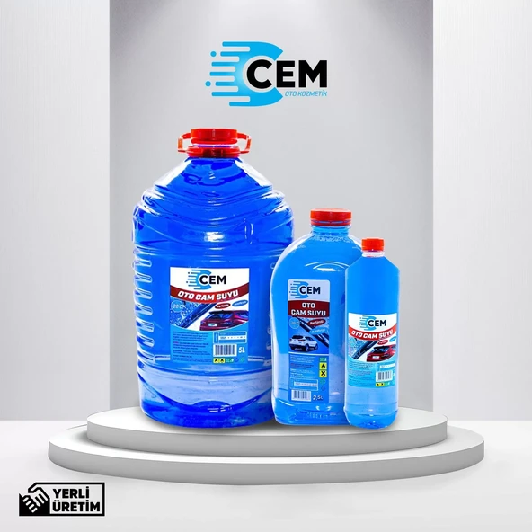 CEM CAR CARE Kışlık Set (Cam Suyu 5 Lt Antifrizli -20 Derece +Mavi Antifriz 3 Lt -37 Derec - 3