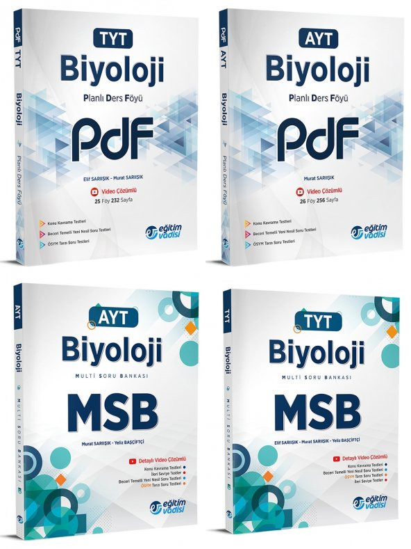 Eğitim Vadisi Tyt Ayt Biyoloji Pdf + Msb Seti 4 Kitap 2023
