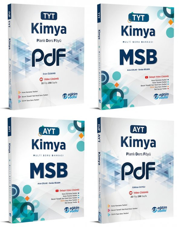 Eğitim Vadisi Tyt Ayt Kimya Pdf + Msb Seti 4 Kitap 2023