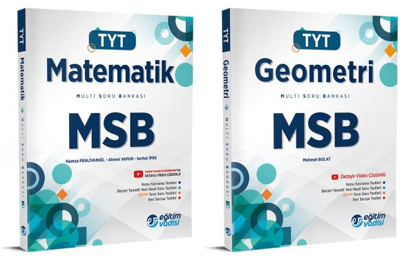 Eğitim Vadisi Tyt Matematik + Geometri Msb Multi Soru Bankası Seti 2 Kitap 2023