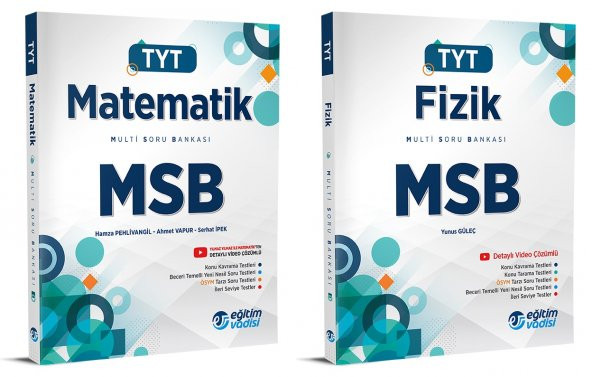 Eğitim Vadisi Tyt Matematik + Fizik Msb Multi Soru Bankası Seti 2 Kitap 2023