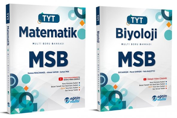 Eğitim Vadisi Tyt Matematik + Biyoloji Msb Multi Soru Bankası Seti 2 Kitap 2023