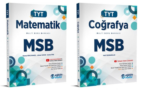 Eğitim Vadisi Tyt Matematik + Coğrafya Msb Multi Soru Bankası Seti 2 Kitap 2023