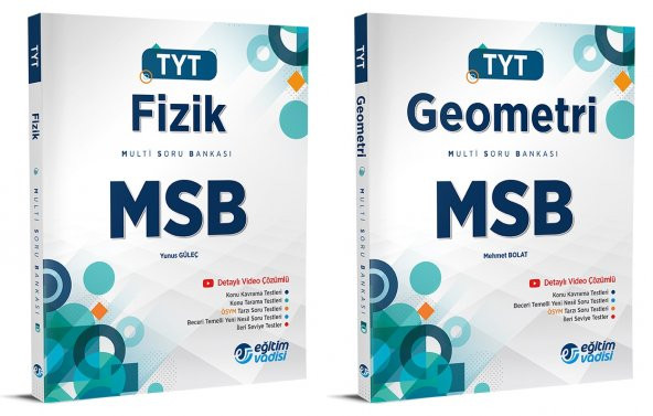 Eğitim Vadisi Tyt Fizik + Geometri Msb Multi Soru Bankası Seti 2 Kitap 2023