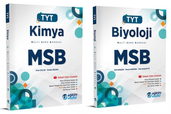 Eğitim Vadisi Tyt Kimya + Biyoloji Msb Multi Soru Bankası Seti 2 Kitap 2023