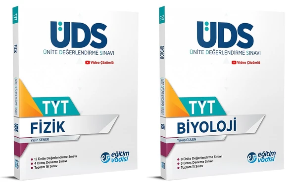 Eğitim Vadisi 2024 Tyt Fizik + Biyoloji Üds Ünite Değerlendirme Sınavı Seti 2 Kitap 2024