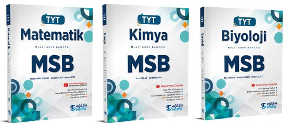 Eğitim Vadisi Tyt Matematik + Kimya + Biyoloji Msb Multi Soru Bankası Seti 3 Kitap 2023