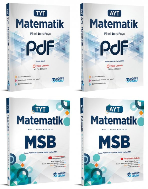 Eğitim Vadisi Tyt Ayt Matematik Pdf + Msb Seti 4 Kitap 2023