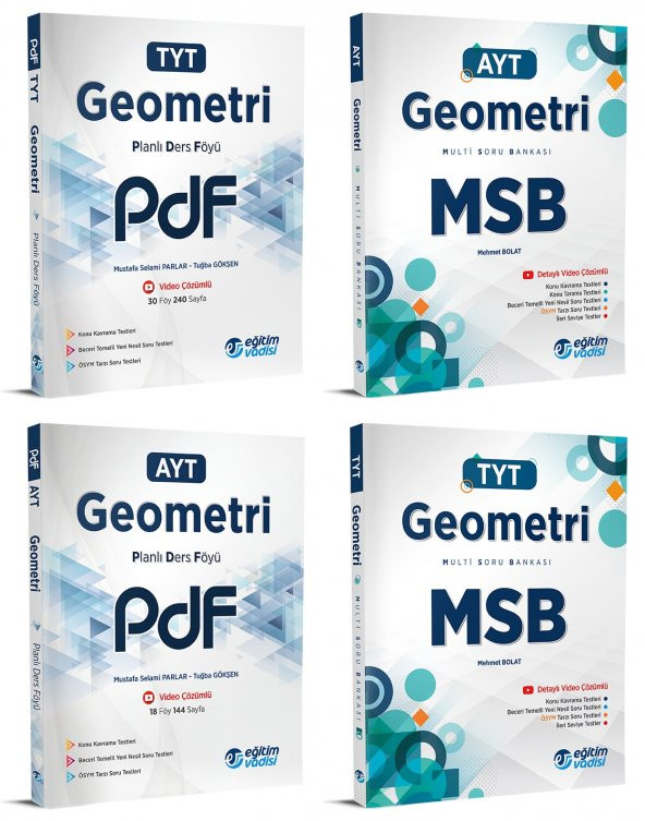 Eğitim Vadisi Tyt Ayt Geometri Pdf + Msb Seti 4 Kitap 2023
