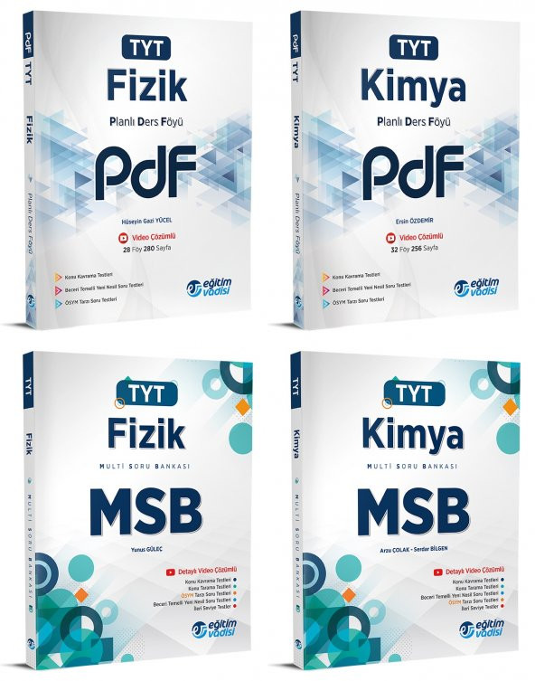 Eğitim Vadisi Tyt Fizik + Kimya Pdf + Msb Seti 4 Kitap 2023