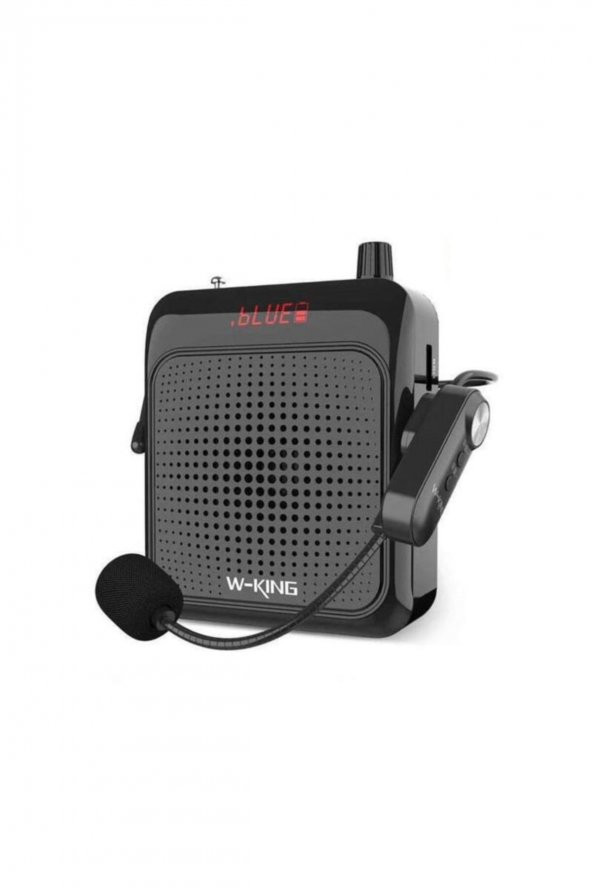 TahTicMer   W-KING Kablosuz Taşınabilir Mikrofonlu Bluetooth Fm Usb Sd Hoparlör Speaker Şarjlı amplifikatörü
