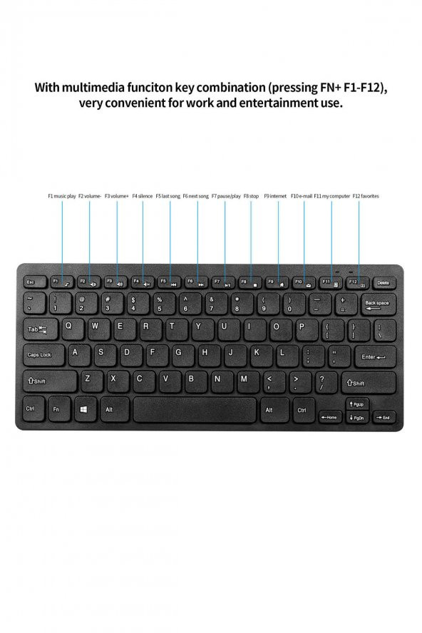 TahTicMer   Hometech Quad Tab 10 Kablosuz Wireless Taşınabilir Klavye Mouse Set Q Klavye - 4